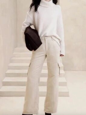 Banana Republic mid rise suede cargo pants